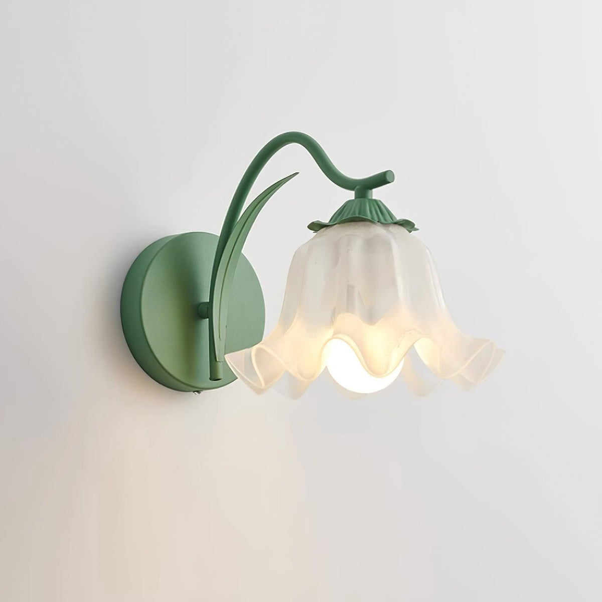 Lily aplique de pared Whimsy Botanical tallo verde color