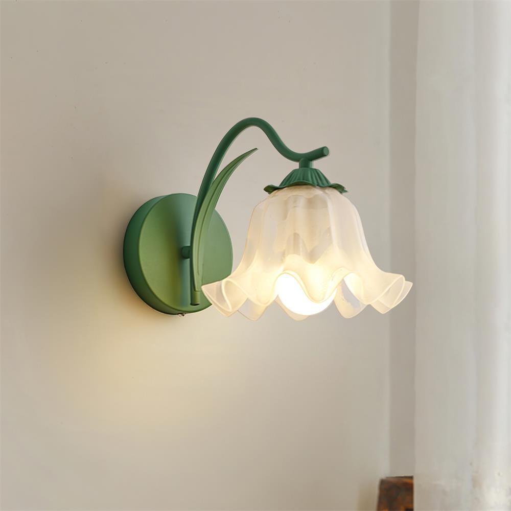 Lily aplique de pared Whimsy Botanical tallo verde color