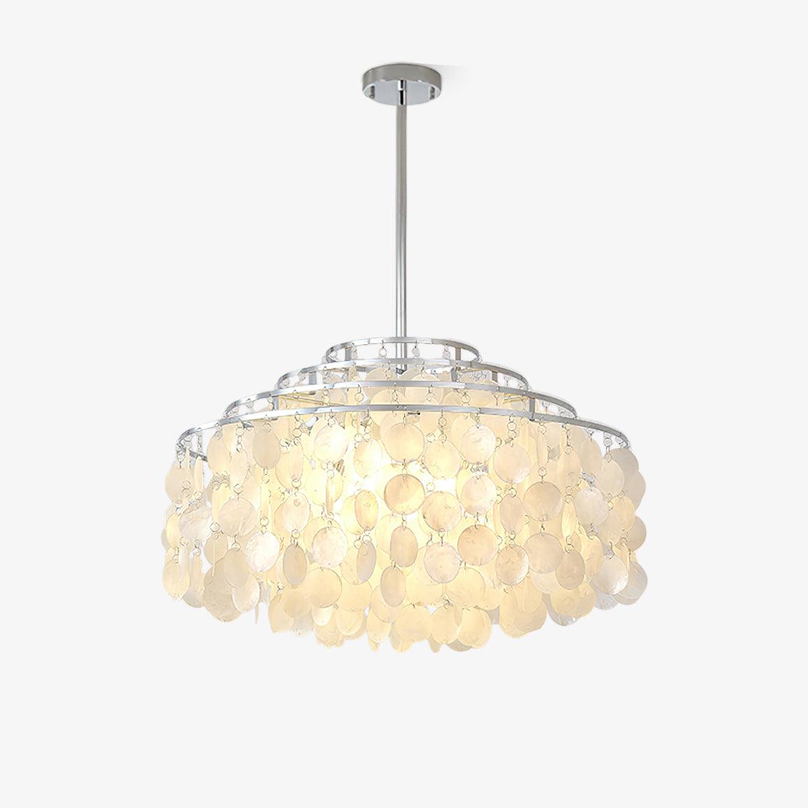 Vana lámpara colgante Round Shell cromo