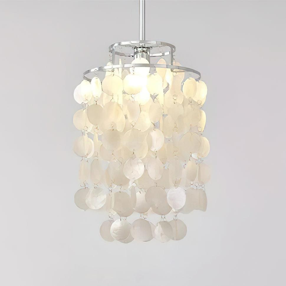 Vana lámpara colgante Round Shell cromo