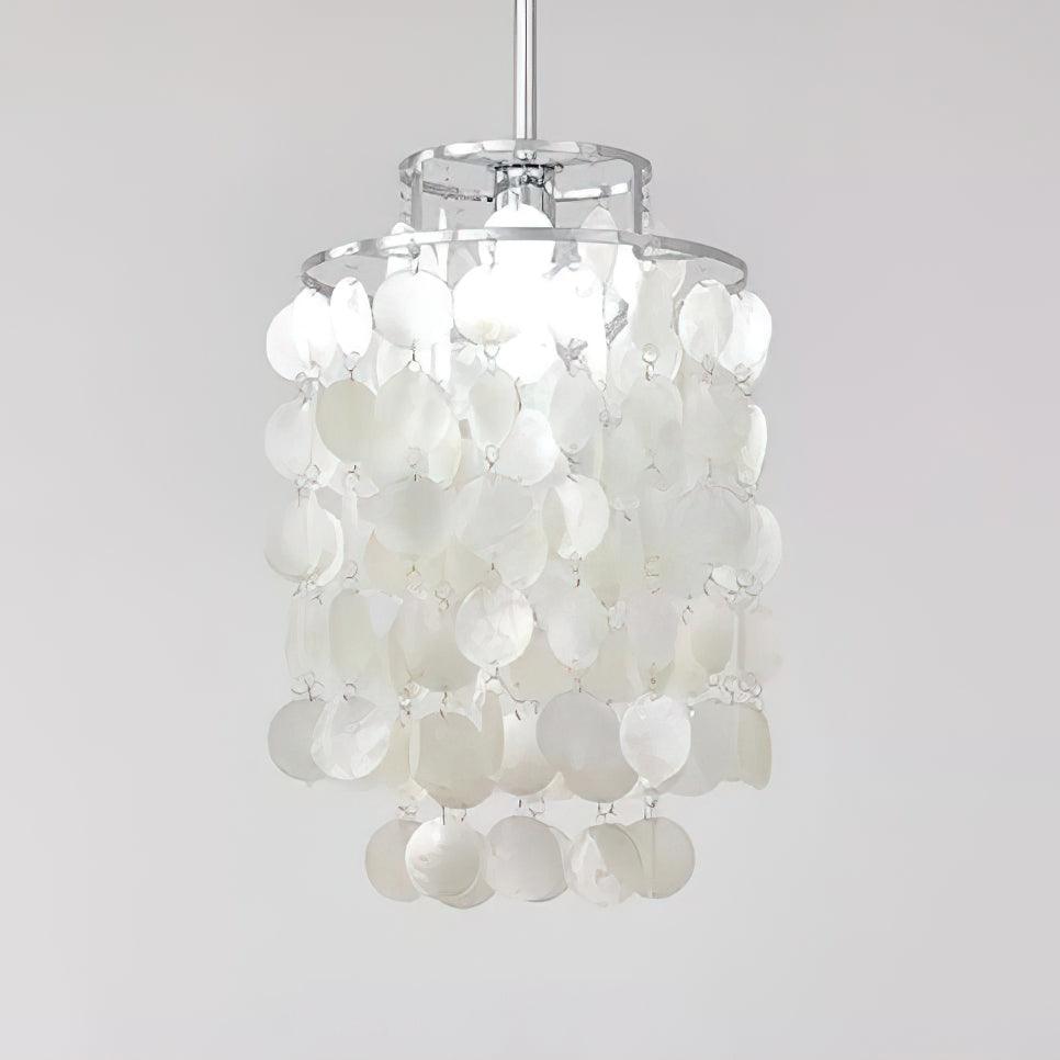 Vana lámpara colgante Round Shell cromo