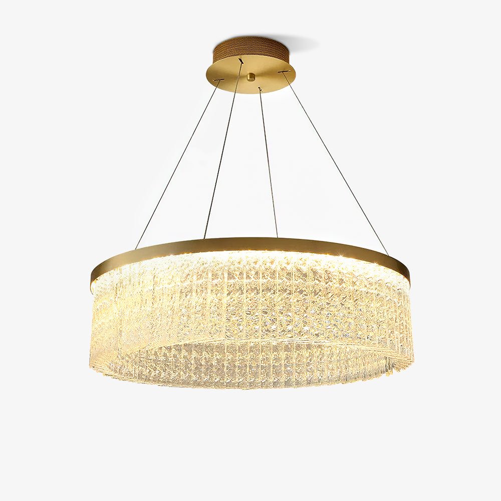 Seluira lámpara de araña Round Halo cristal