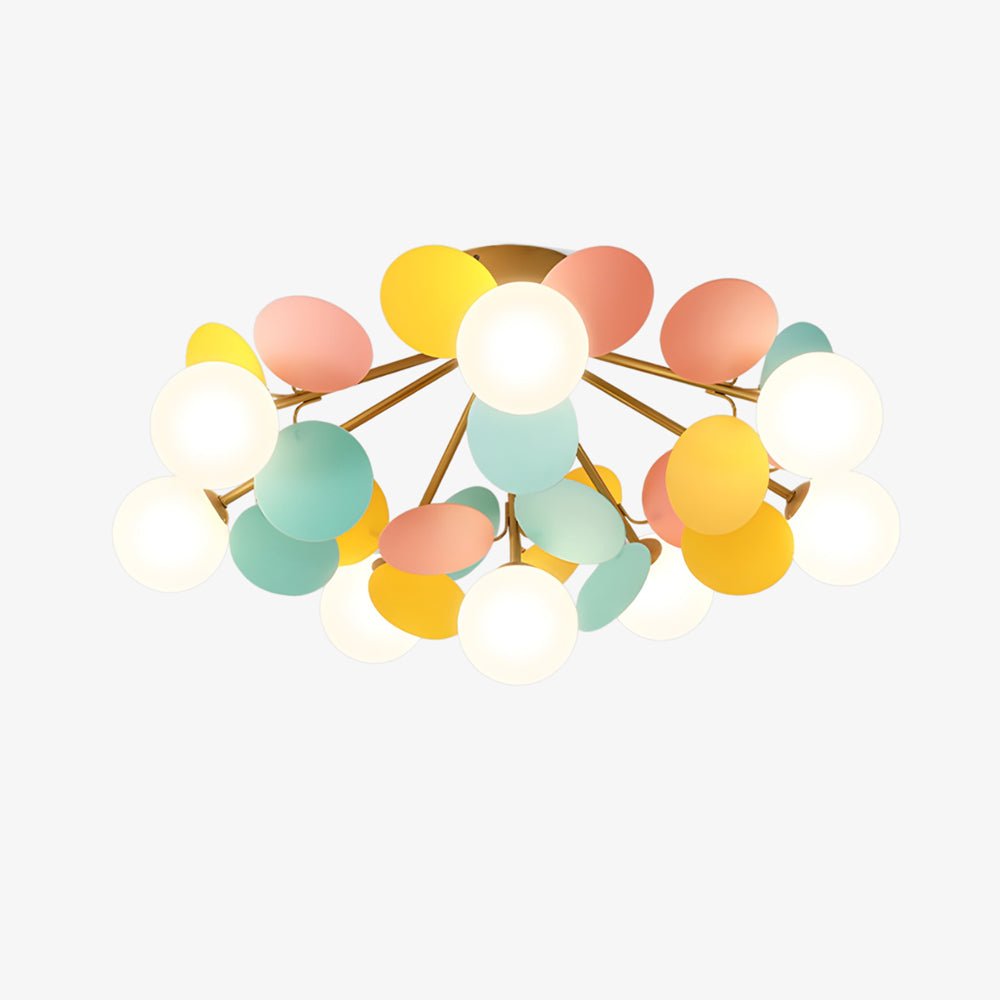 Renanina lámpara de techo Redonda Macarón con Colores Pastel
