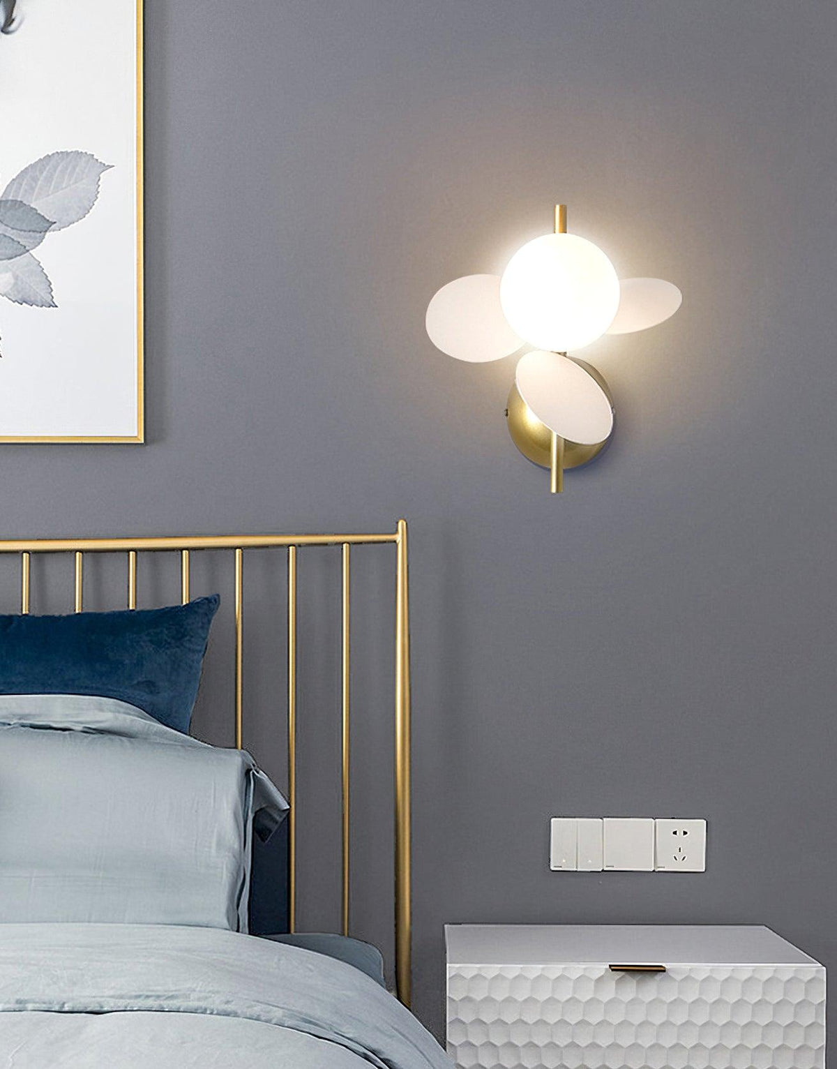 Culoren aplique de pared redondo nórdico de arte en vidrio