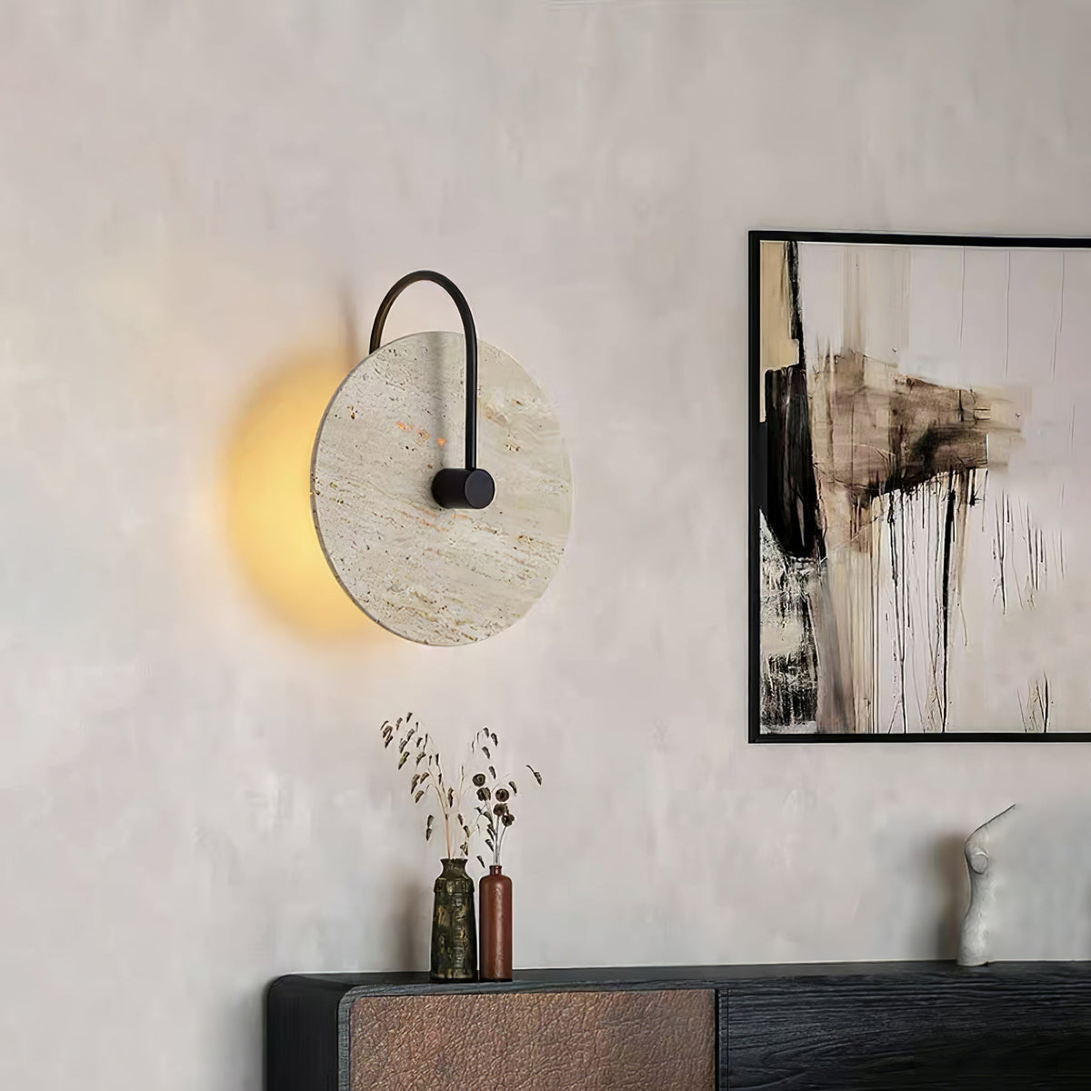 Ulsk aplique de pared en travertino