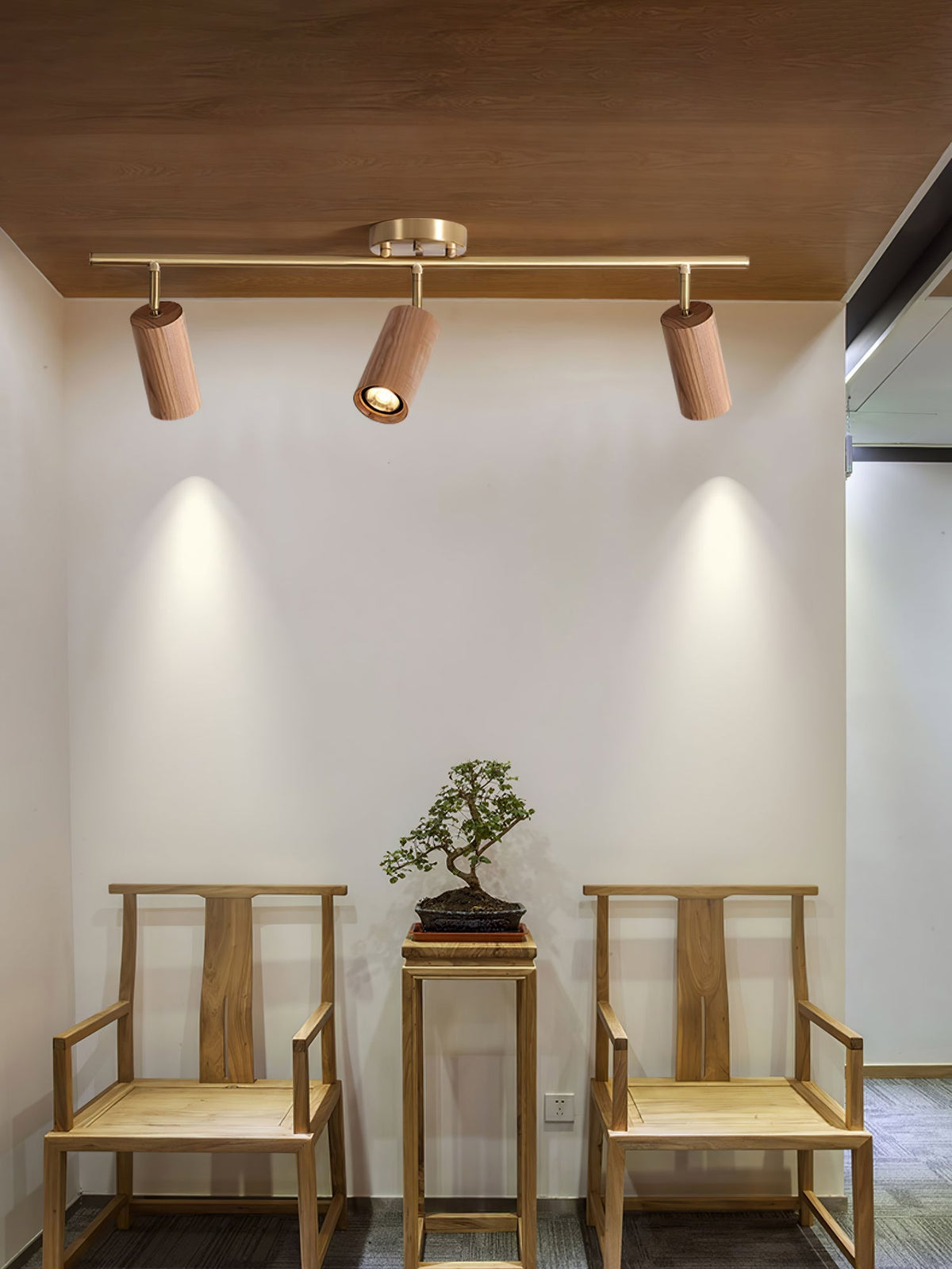 Usolila lámpara de techo moderna minimalista de madera