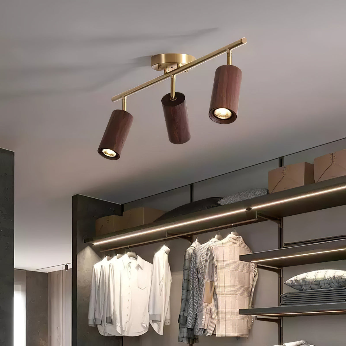Usolila lámpara de techo moderna minimalista de madera