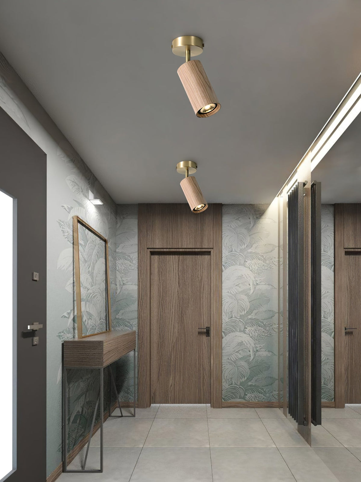 Usolila lámpara de techo moderna minimalista de madera