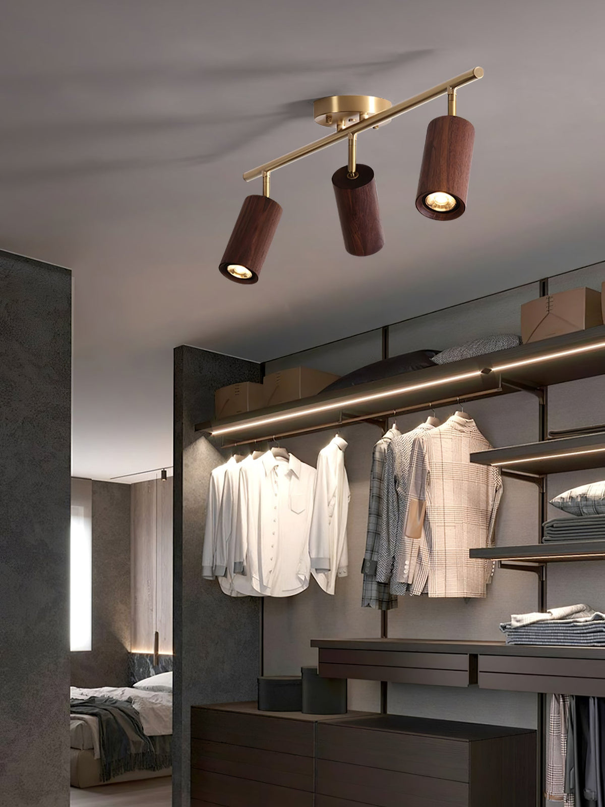 Usolila lámpara de techo moderna minimalista de madera