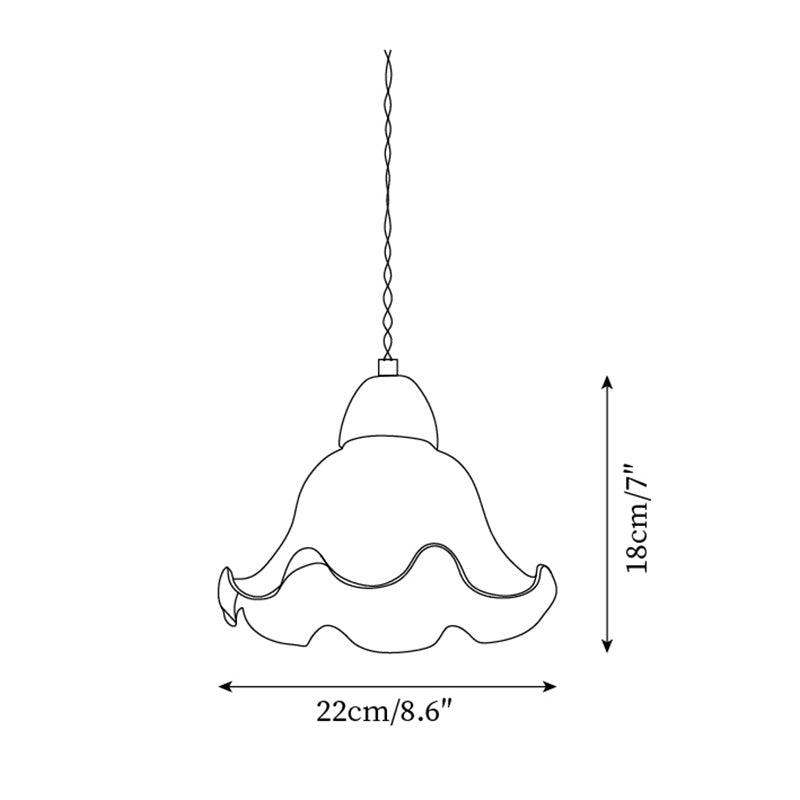 Glyna lámpara colgante Wavy