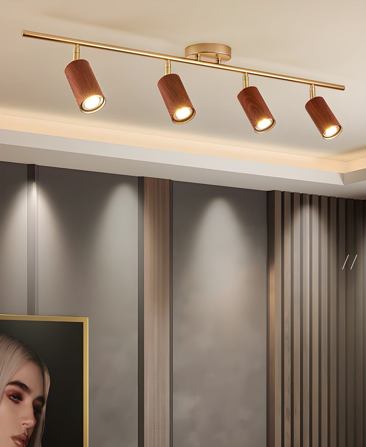 Usolila lámpara de techo moderna minimalista de madera