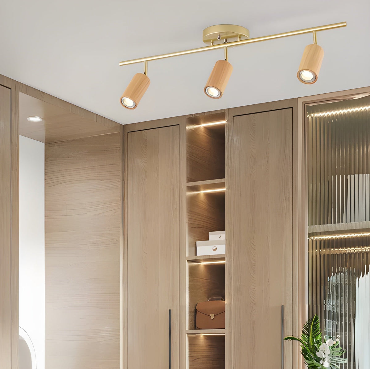 Usolila lámpara de techo moderna minimalista de madera