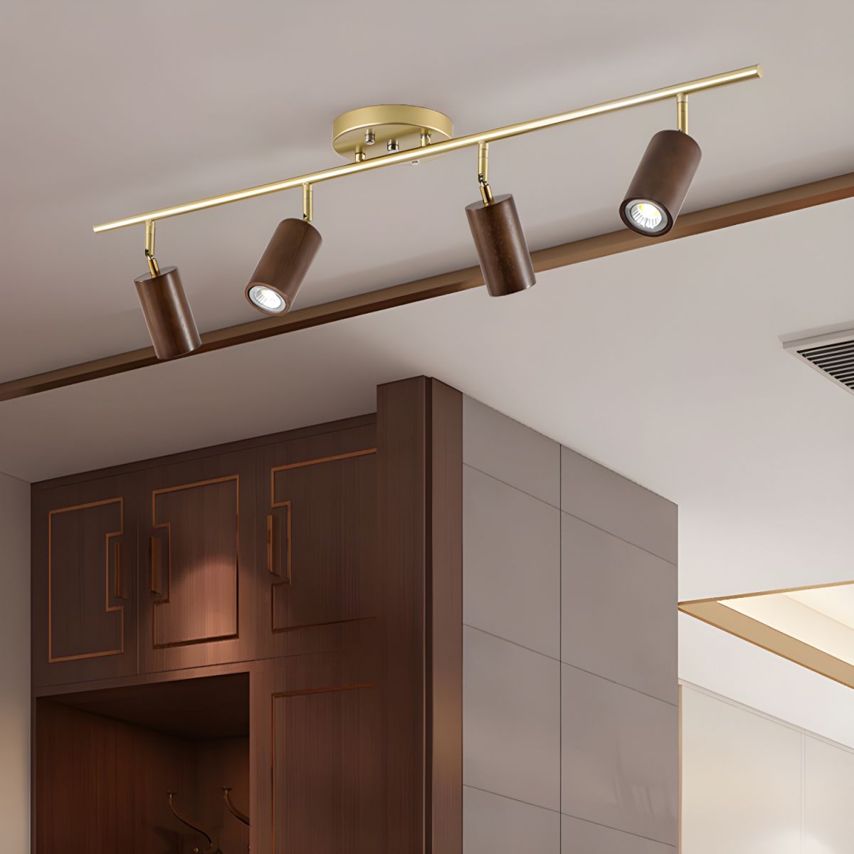 Usolila lámpara de techo moderna minimalista de madera