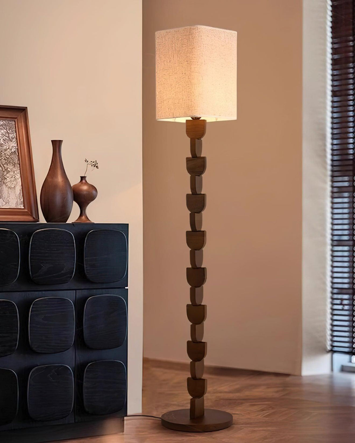 Rinoreria lámpara de pie de madera