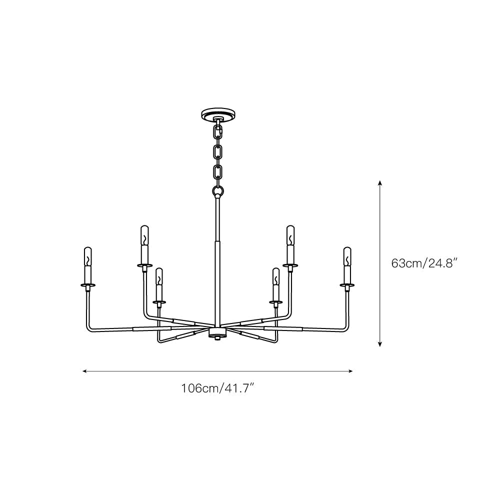 Blikuvyi lámpara de araña moderna industrial minimalista de metal
