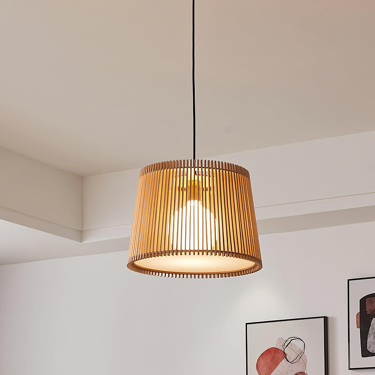Clou lámpara colgante de madera estilo
