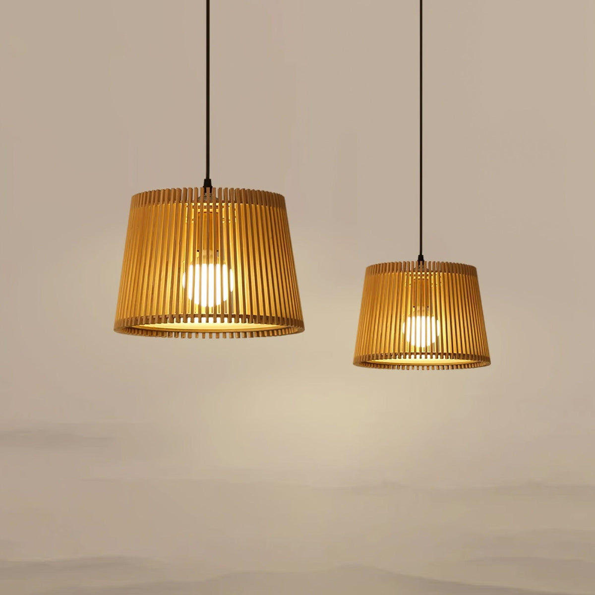 Clou lámpara colgante de madera estilo