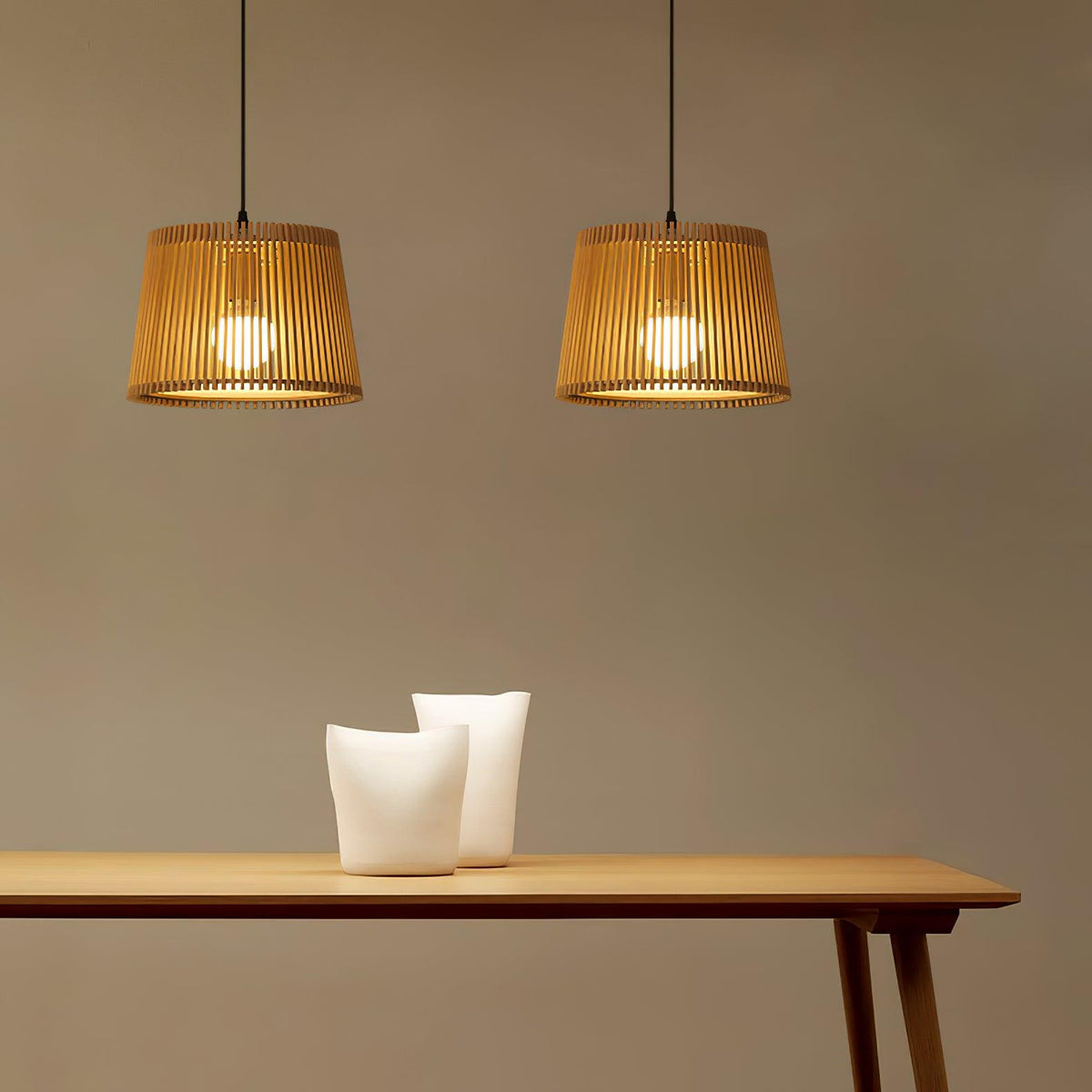 Clou lámpara colgante de madera estilo