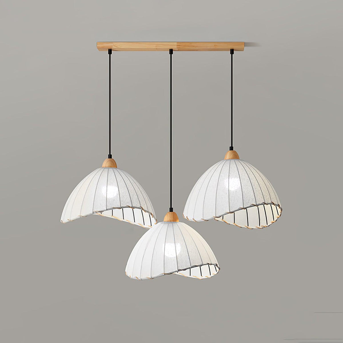 Lámpara colgante minimalista de madera Shell