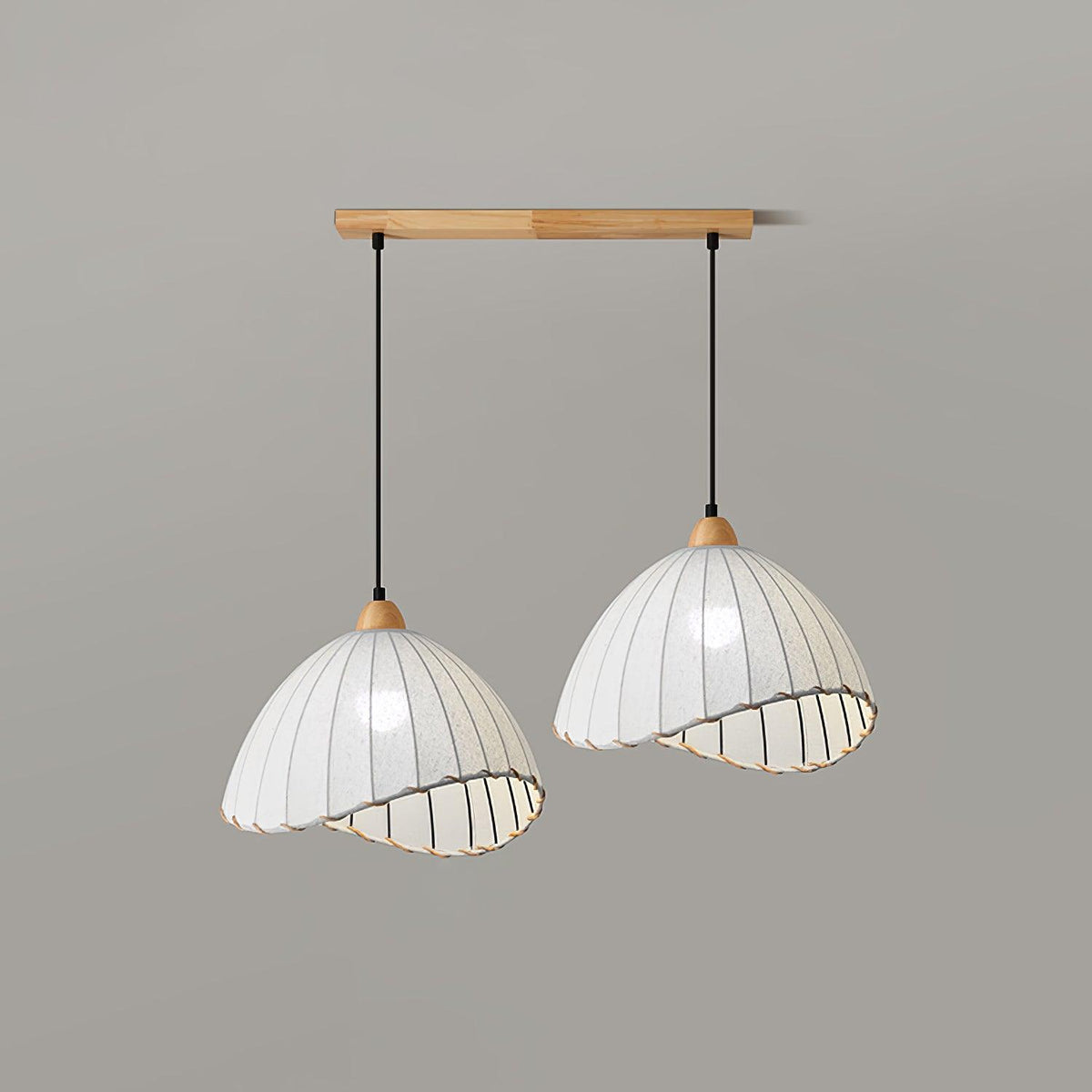 Lámpara colgante minimalista de madera Shell