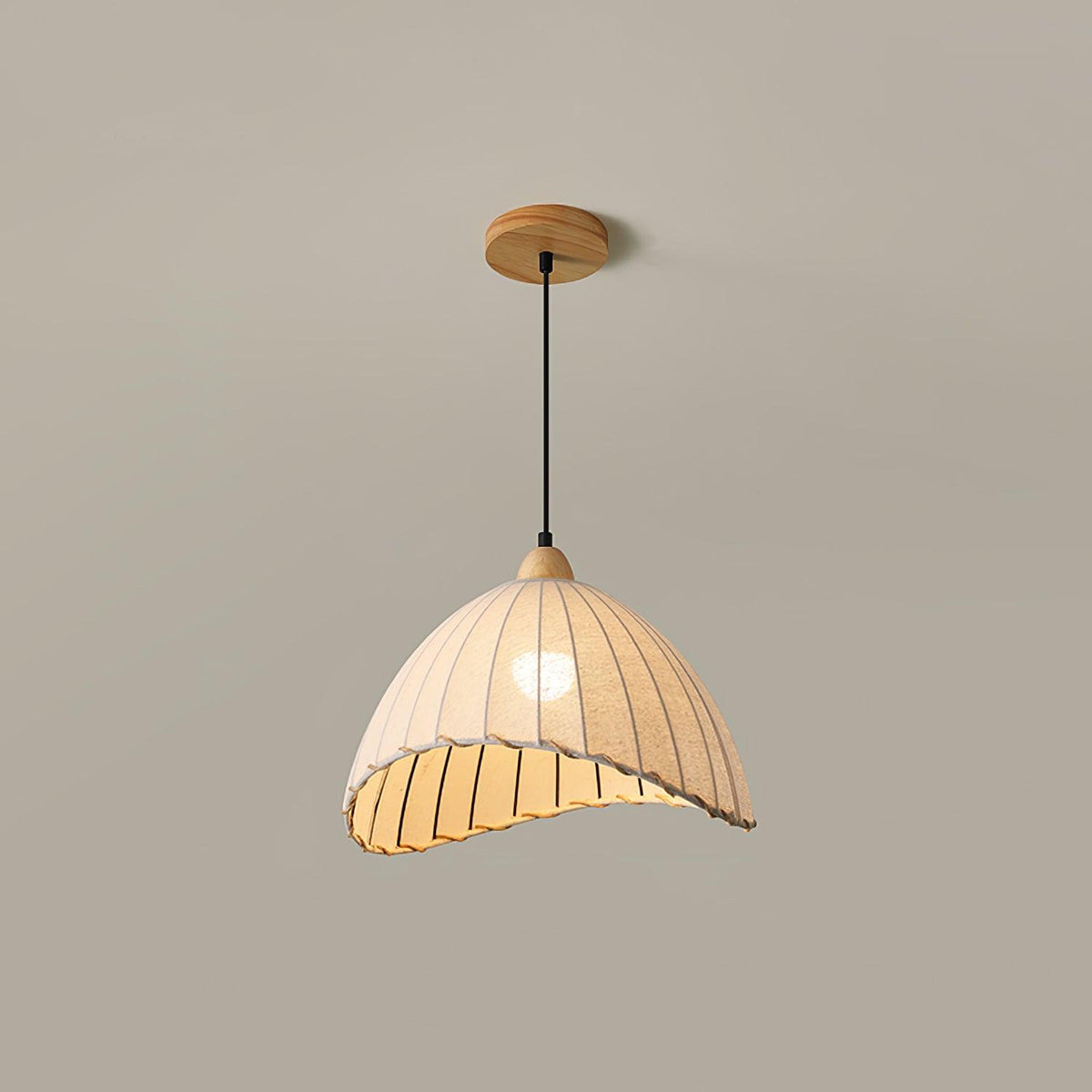 Lámpara colgante minimalista de madera Shell