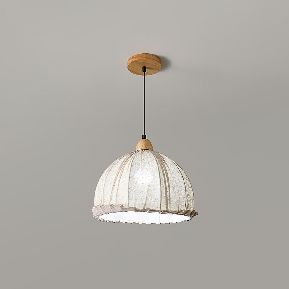 Lámpara colgante minimalista de madera Shell