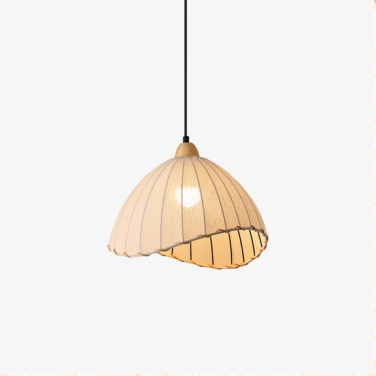 Lámpara colgante minimalista de madera Shell