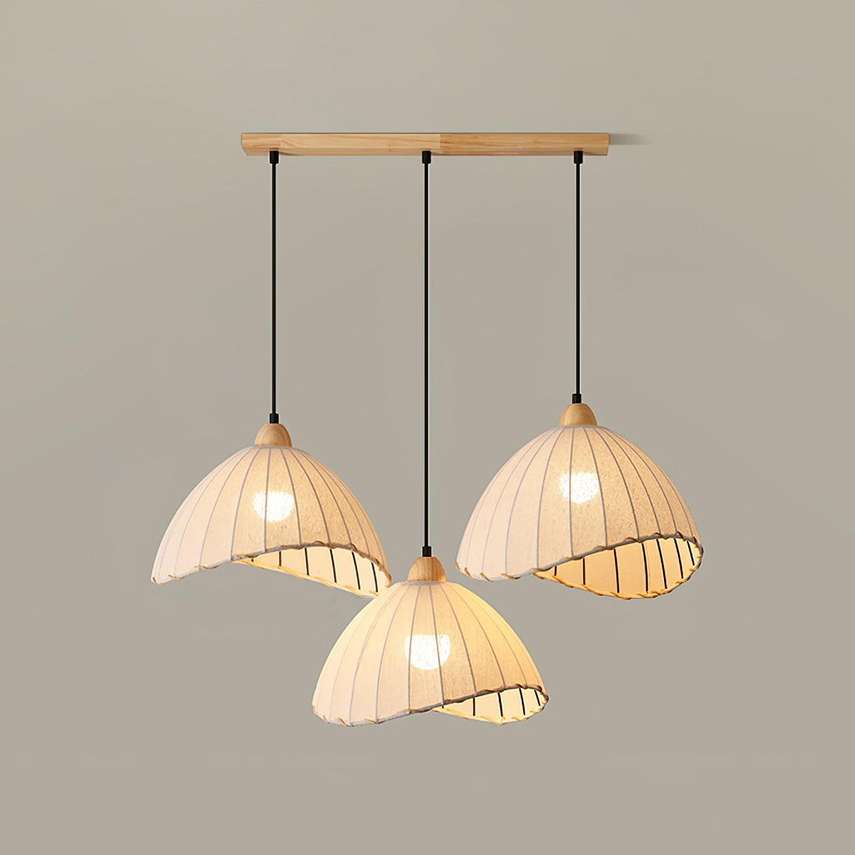 Lámpara colgante minimalista de madera Shell