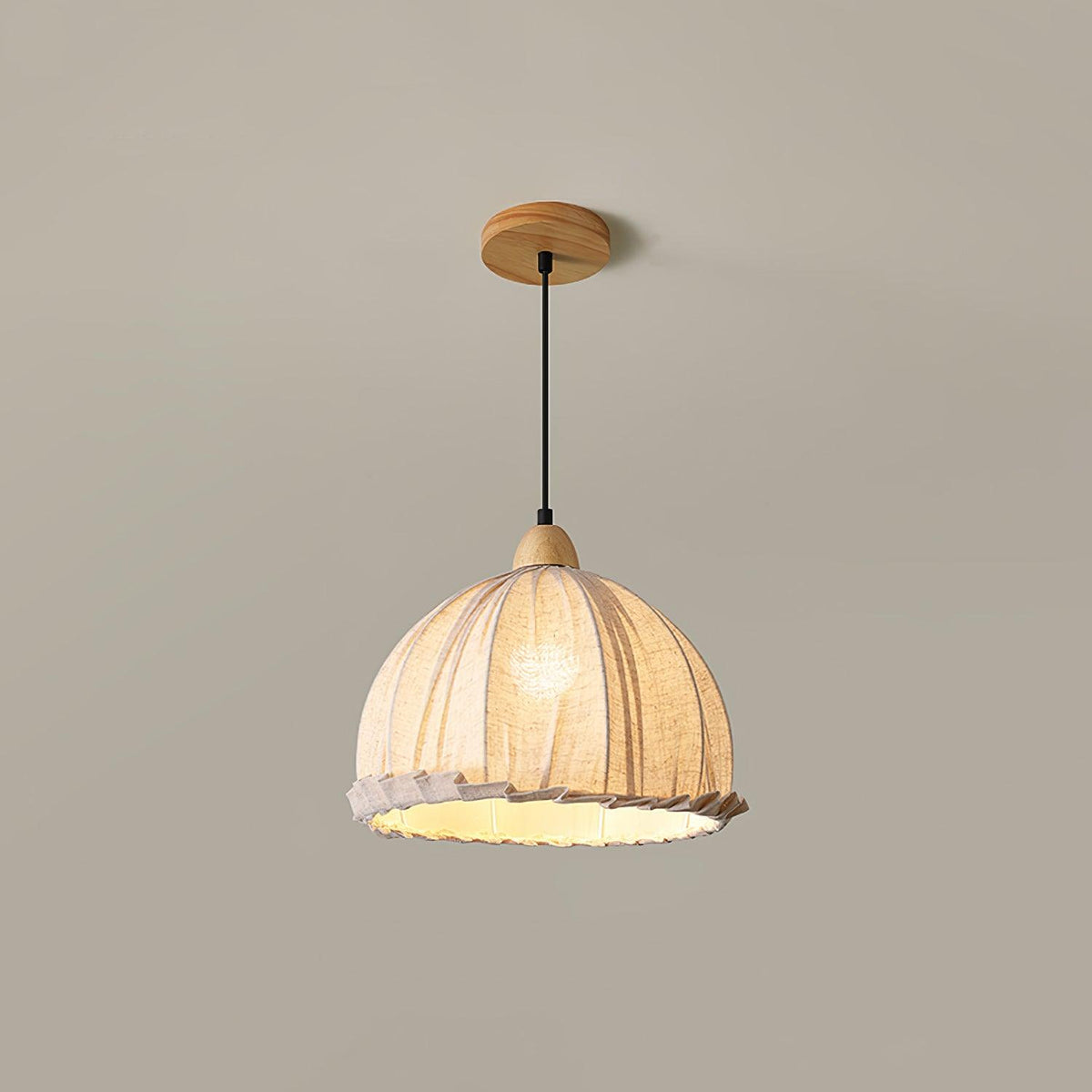 Lámpara colgante minimalista de madera Shell
