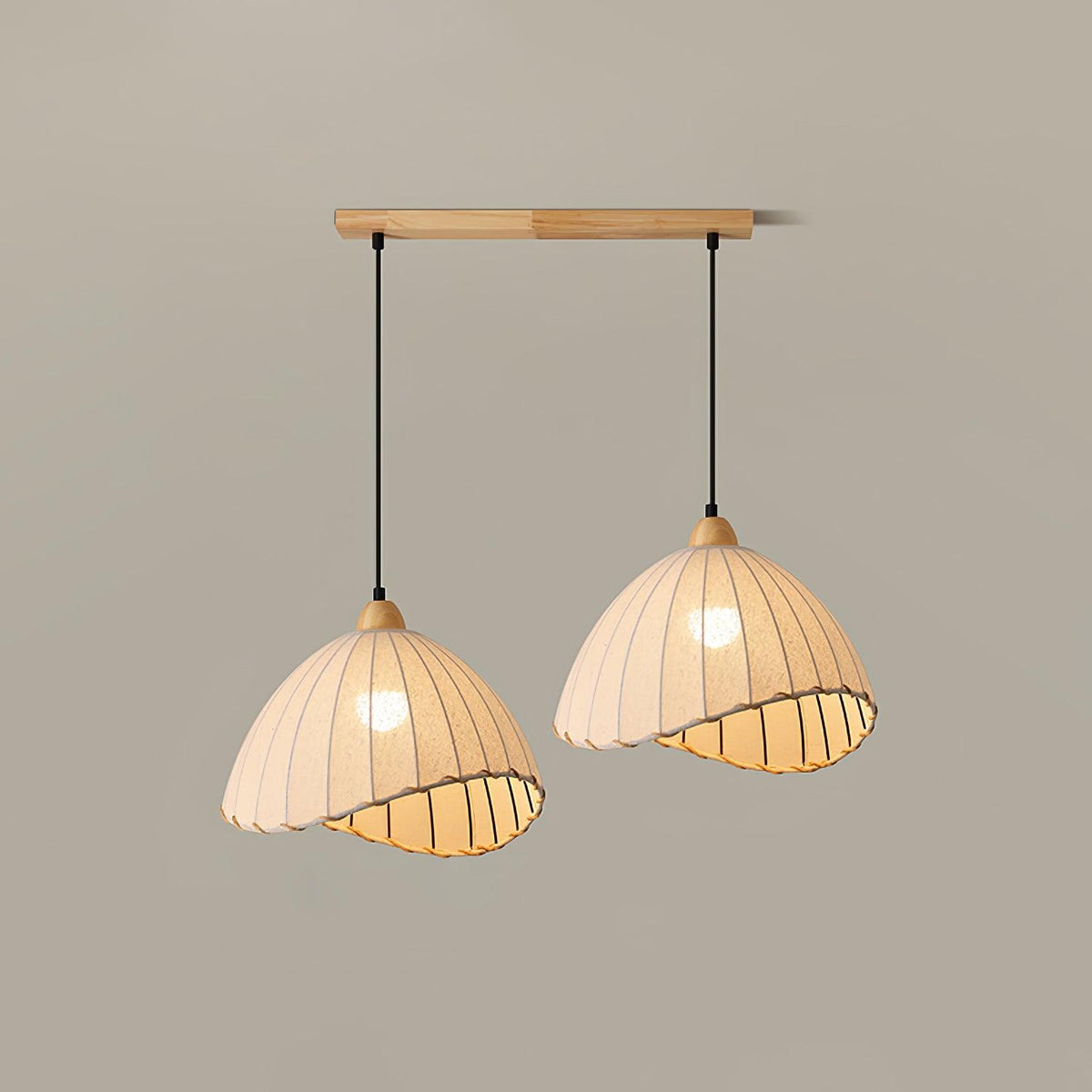 Lámpara colgante minimalista de madera Shell