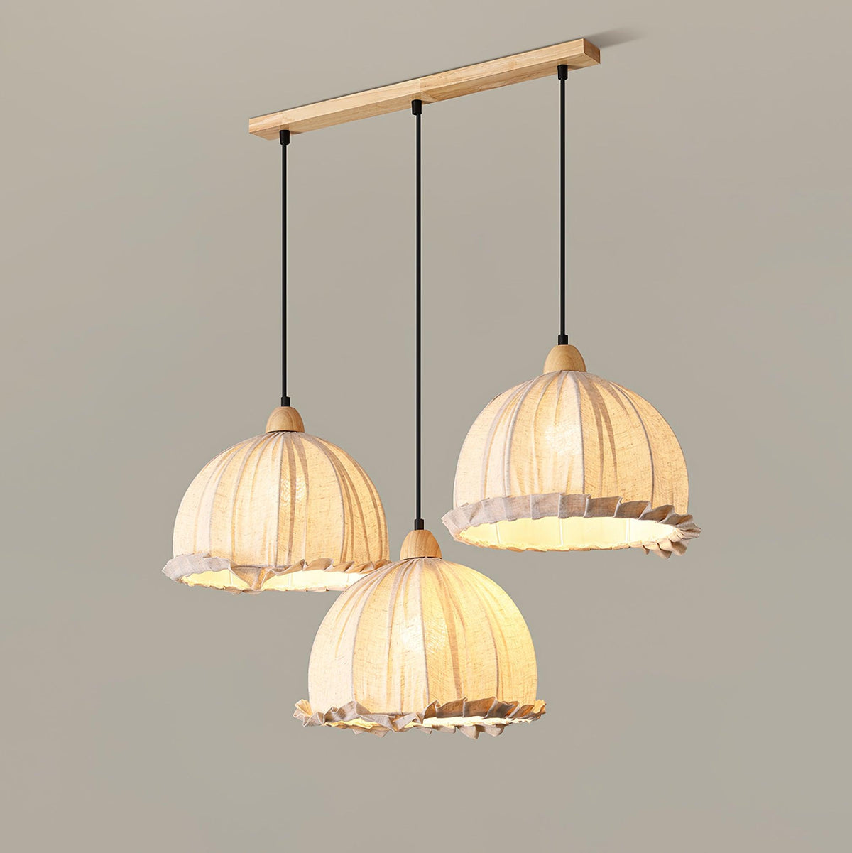 Lámpara colgante minimalista de madera Shell