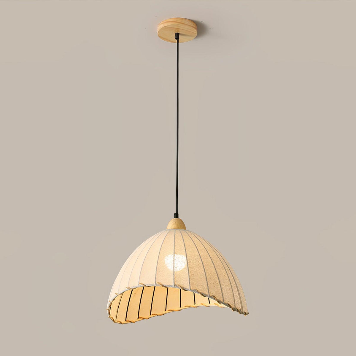 Lámpara colgante minimalista de madera Shell