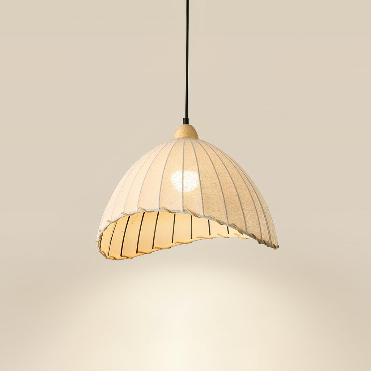 Lámpara colgante minimalista de madera Shell