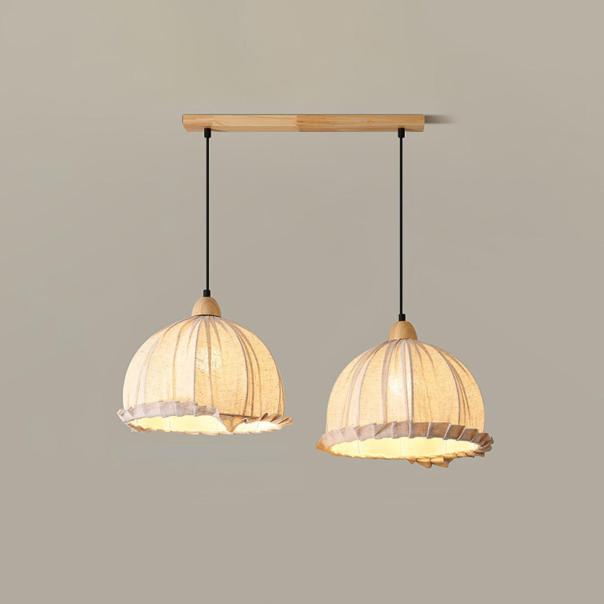 Lámpara colgante minimalista de madera Shell