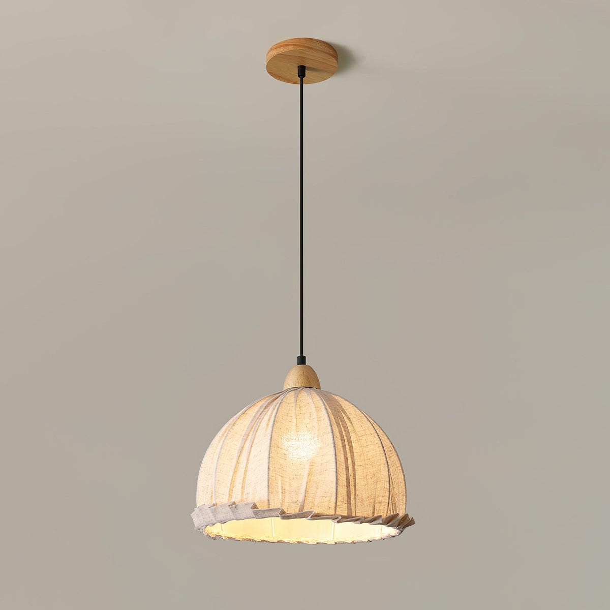 Lámpara colgante minimalista de madera Shell