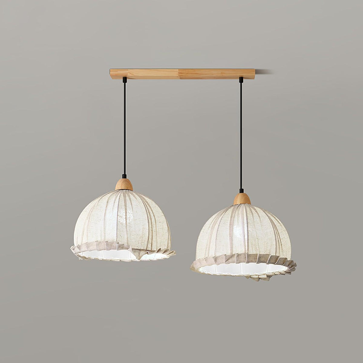 Lámpara colgante minimalista de madera Shell