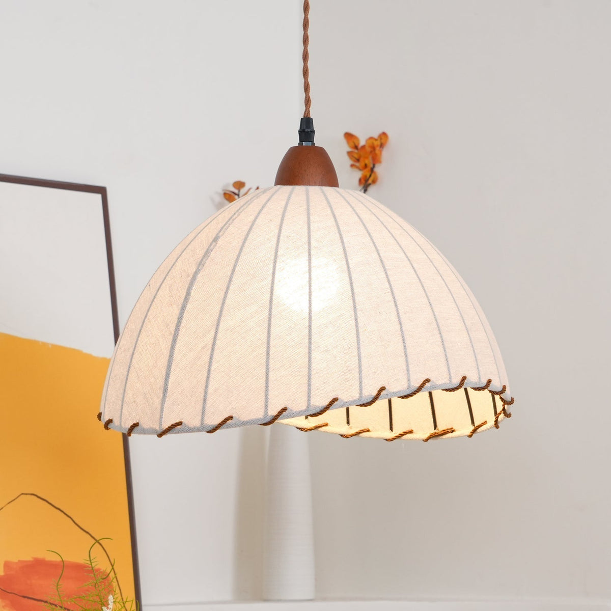 Lámpara colgante minimalista de madera Shell