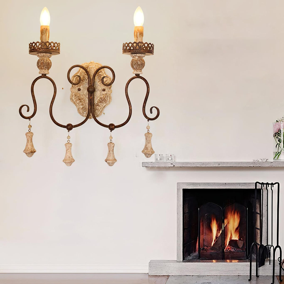 Aurzore aplique de pared Mid-century tradicional