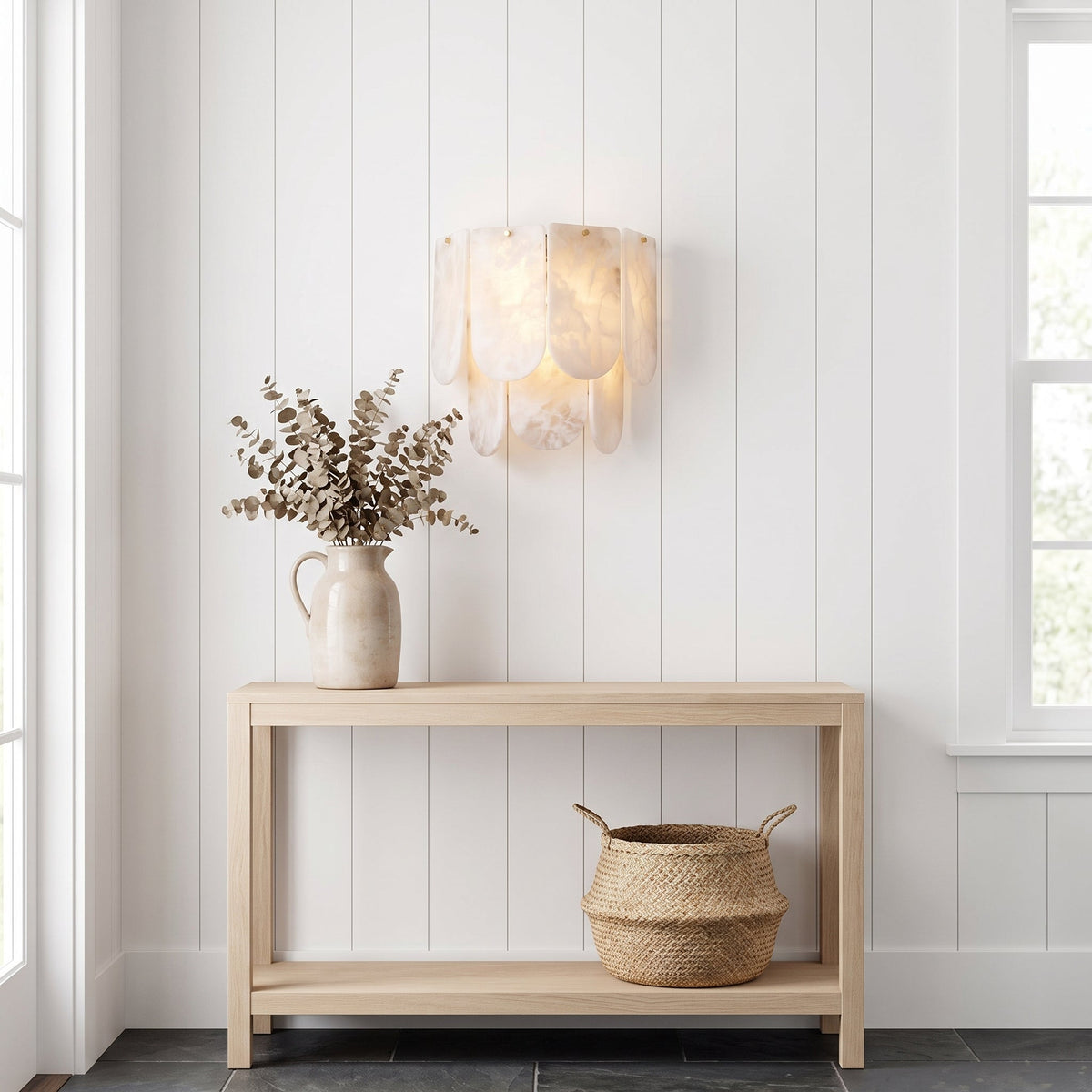 Ormondcombe Aplique de pared con placas de alabastro