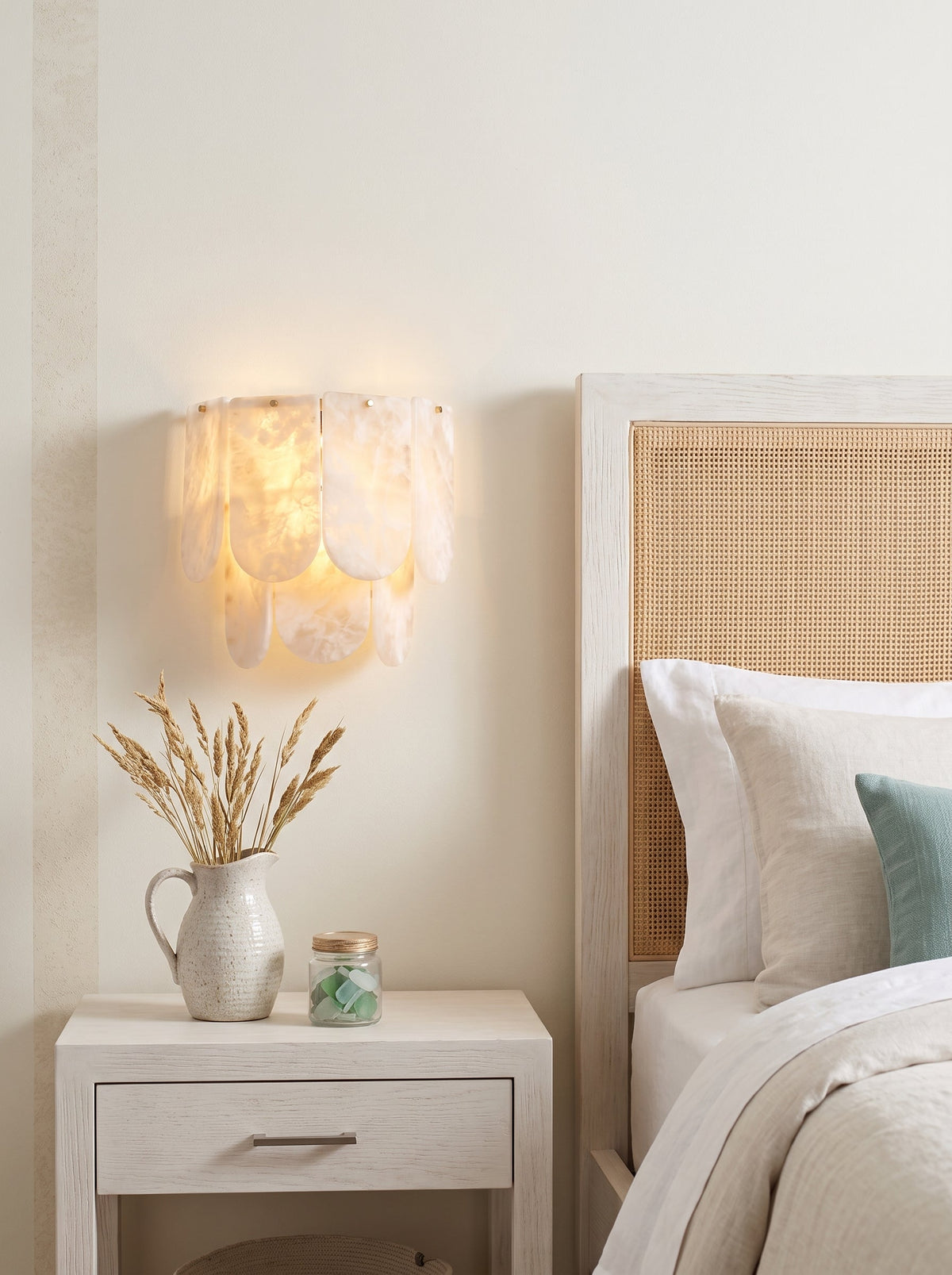 Ormondcombe Aplique de pared con placas de alabastro