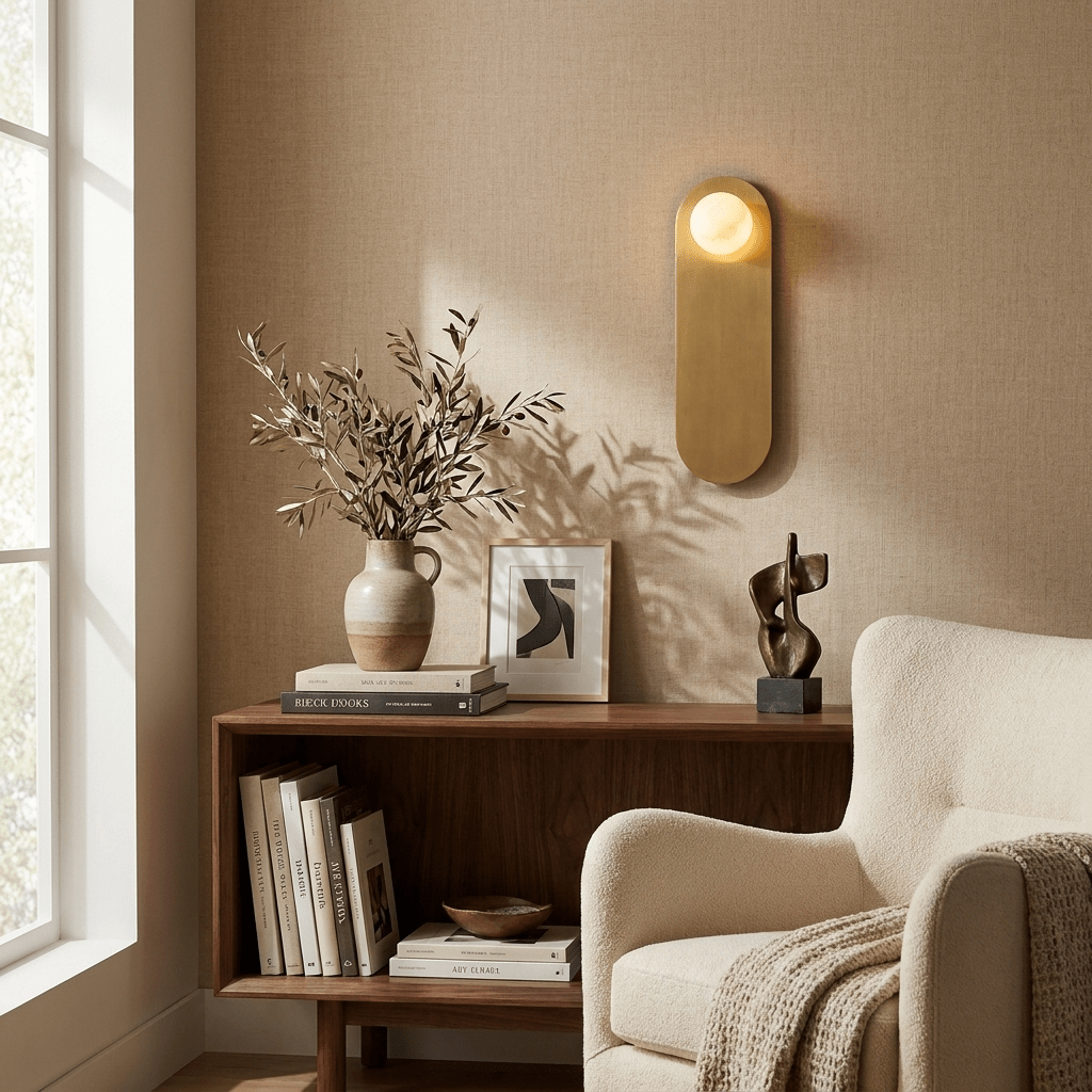 Albivise aplique de pared en alabastro