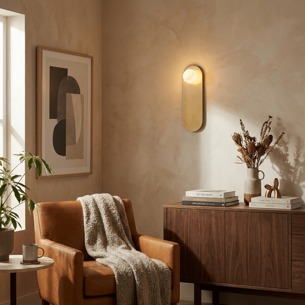 Albivise aplique de pared en alabastro