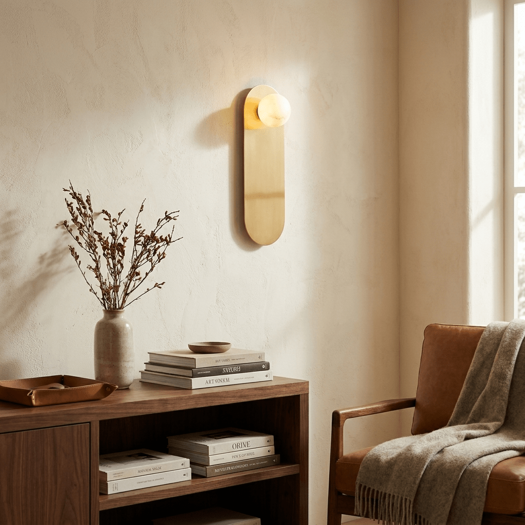 Albivise aplique de pared en alabastro