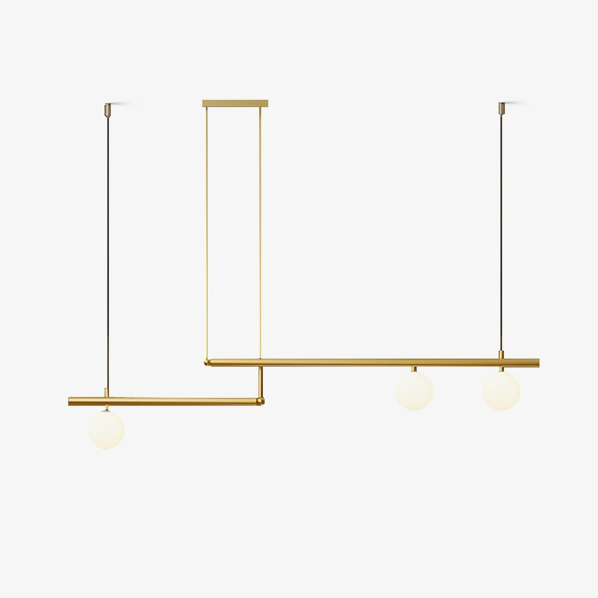 Estix lámpara colgante latón lineal satélite minimalista