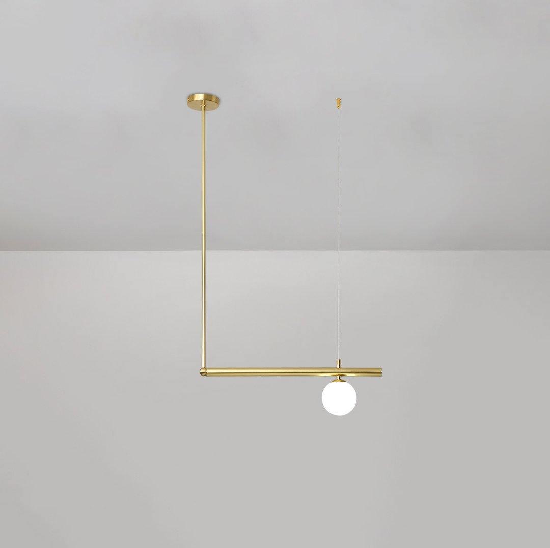 Estix lámpara colgante latón lineal satélite minimalista