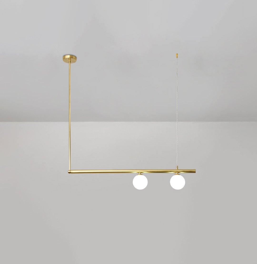 Estix lámpara colgante latón lineal satélite minimalista