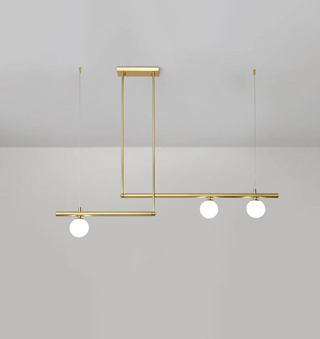 Estix lámpara colgante latón lineal satélite minimalista