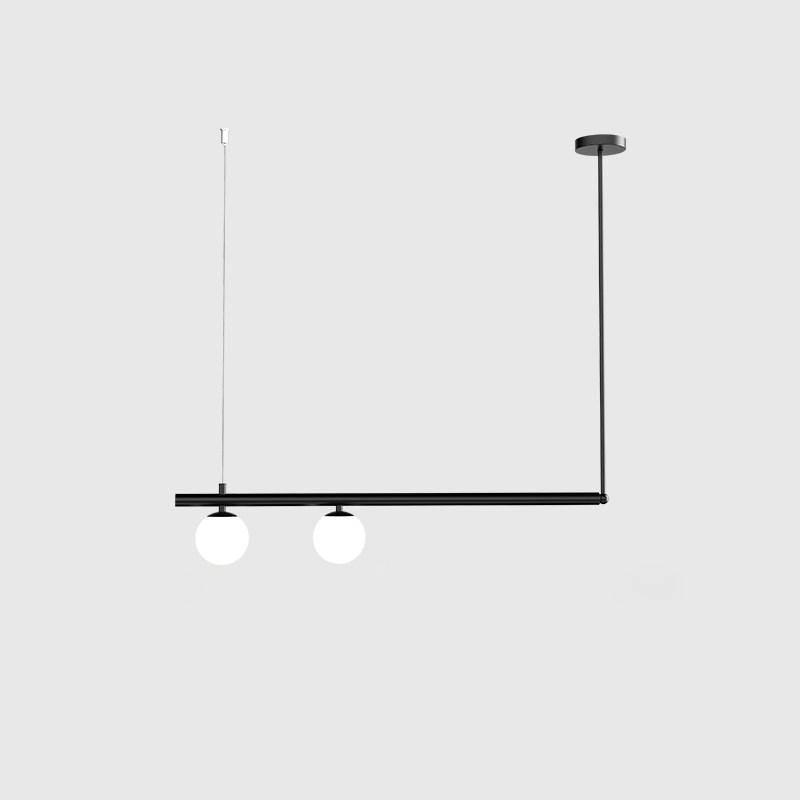 Estix lámpara colgante latón lineal satélite minimalista
