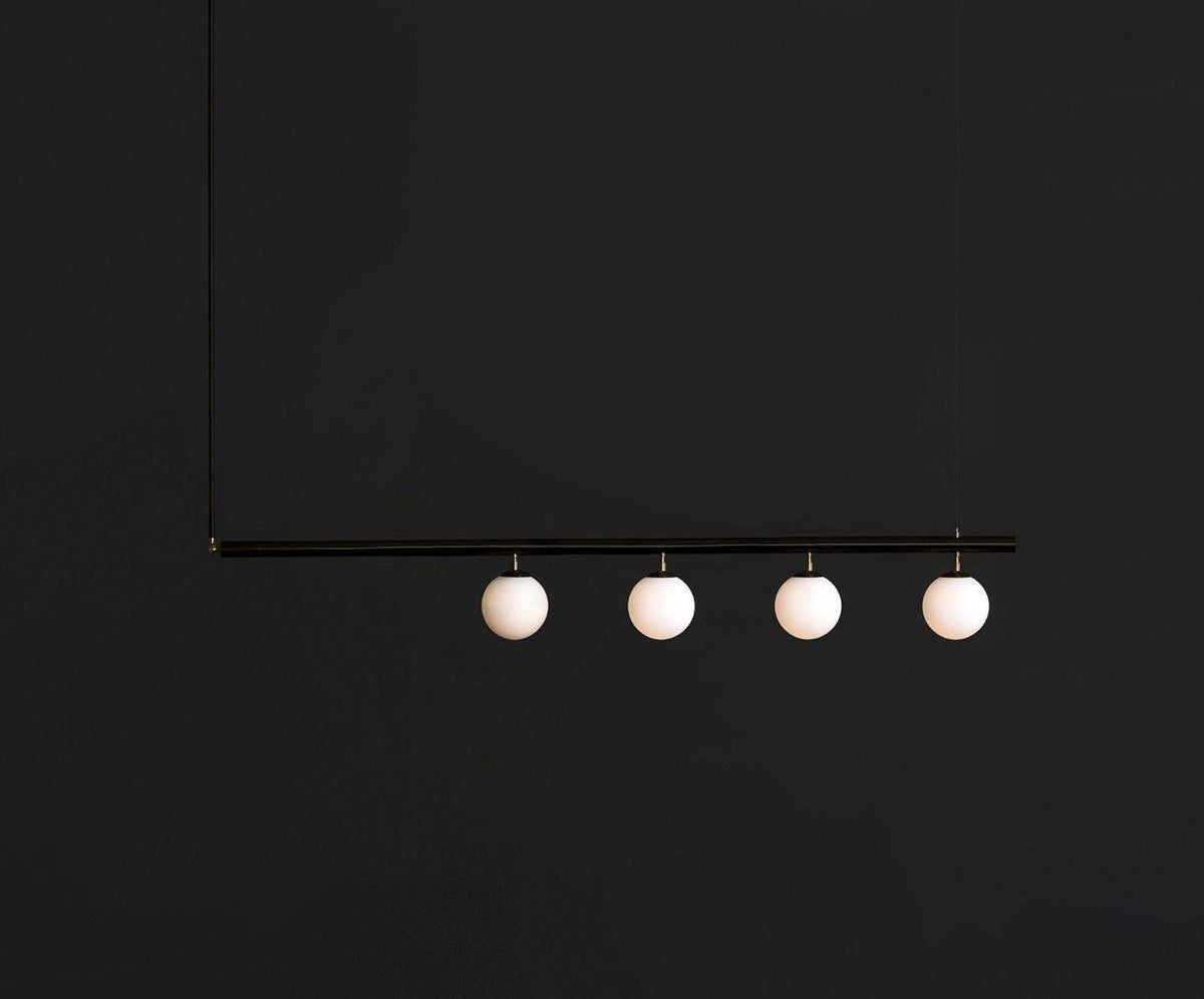 Estix lámpara colgante latón lineal satélite minimalista