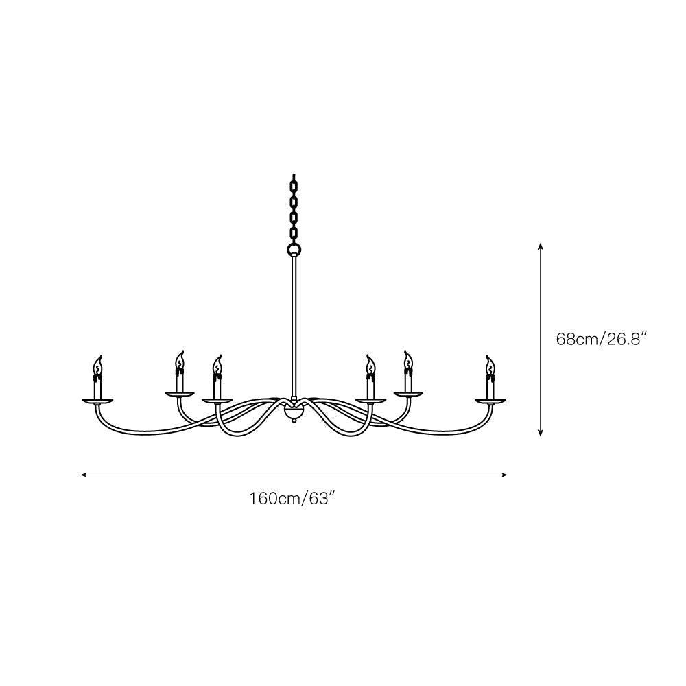 Varese lámpara de araña 6-Light Candle